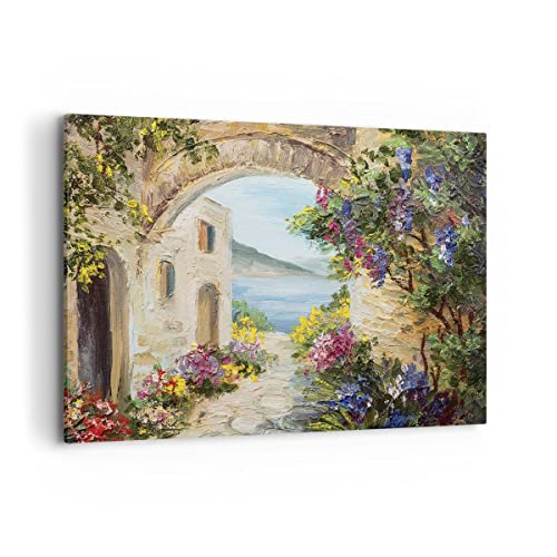ARTTOR Bilder auf Leinwand 100x70cm Leinwandbild Haus Santorini Blumen Groß Wanddeko Bild Schlafzimmer Küche Deko Wandbilder Dekoration Wohnzimmer Wall Decor Canvas Wand Kunstdruck Art AA100x70-4191 ARTTOR Bilder auf Leinwand 100x70cm Leinwandbild Haus Santorini Blumen Groß Wanddeko Bild Schlafzimmer Küche Deko Wandbilder Dekoration Wohnzimmer Wall Decor Canvas Wand Kunstdruck Art AA100x70-4191 von ARTTOR