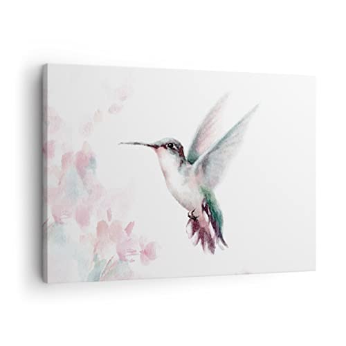 ARTTOR Bilder auf Leinwand Kolibri Aquarell Licht Leinwandbild 70x50cm Wandbilder Dekoration Wohnzimmer Schlafzimmer Küche Deko Klein Wanddeko Bild Wand Kunstdruck Art Wall Decor Canvas AA70x50-4518 von ARTTOR