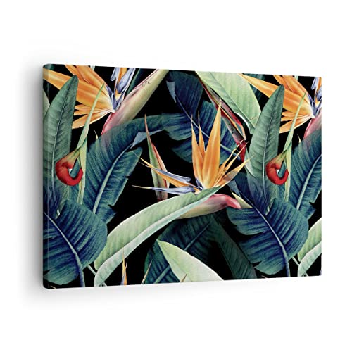 ARTTOR Bilder auf Leinwand Pflanze Tropisch Blume Leinwandbild 70x50cm Wandbilder Dekoration Wohnzimmer Schlafzimmer Küche Deko Klein Wanddeko Bild Wand Kunstdruck Art Wall Decor Canvas AA70x50-5093 von ARTTOR