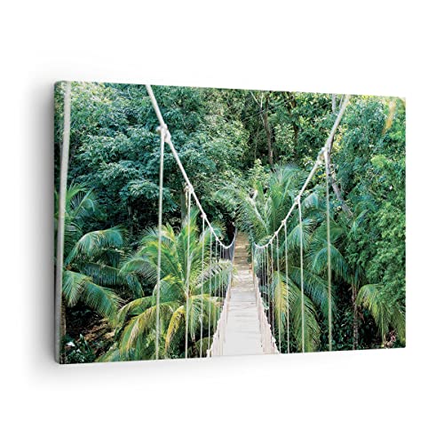 ARTTOR Bilder auf Leinwand Tropen Dschungel Brücke Leinwandbild 70x50cm Wandbilder Dekoration Wohnzimmer Schlafzimmer Küche Deko Klein Wanddeko Bild Wand Kunstdruck Art Wall Decor Canvas AA70x50-4963 ARTTOR Bilder auf Leinwand Tropen Dschungel Brücke Leinwandbild 70x50cm Wandbilder Dekoration Wohnzimmer Schlafzimmer Küche Deko Klein Wanddeko Bild Wand Kunstdruck Art Wall Decor Canvas AA70x50-4963 von ARTTOR