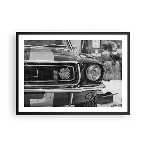 Wandposter Art Prints 70x50cm Poster Schwarzrahmen Ford Mustang Mach Küche Wanddeko Bild Wand Kunstdruck Deko Wandbilder Dekoration Wohnzimmer Schlafzimmer Modern Wall Art Decor P2BAA70x50-4619 von ARTTOR