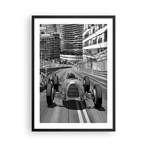 ARTTOR Wandposter Art Prints 50x70cm Poster Schwarzrahmen Formel 1 Retro Küche Wanddeko Bild Wand Kunstdruck Deko Wandbilder Dekoration Wohnzimmer Schlafzimmer Modern Wall Art Decor - P2BPA50x70-4843 von ARTTOR