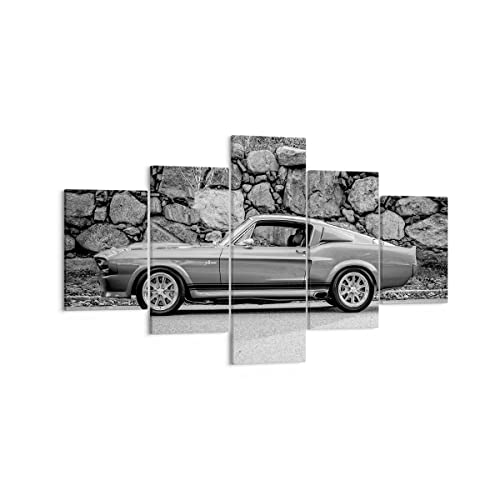 Bild auf Leinwand - Leinwandbild - 5 Teile - Auto Ford Mustang - 125x70cm - Wand Bild - Wanddeko - Wandbilder - Leinwanddruck - Bilder - Wanddekoration - Leinwand bilder - Wandbild - EA125x70-5011 von ARTTOR