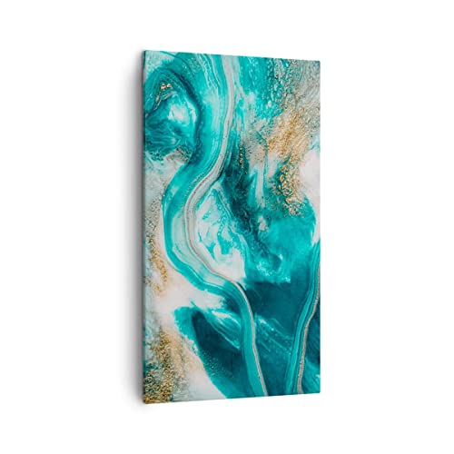 Bilder auf Leinwand Wasser Meer Ozean Leinwandbild mit Rahmen 45x80cm Wandbilder Dekoration Wohnzimmer Schlafzimmer Küche Deko Klein Wanddeko Bild Wand Kunstdruck Art Wall Decor Canvas PA45x80-5108 von ARTTOR