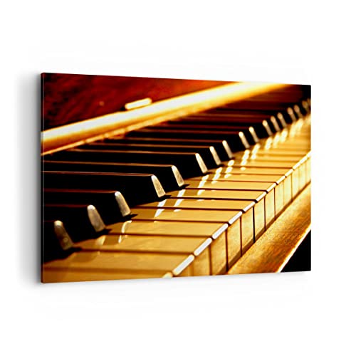 ARTTOR Bilder auf Leinwand 100x70cm Leinwandbild Klavier Musik Konzert Groß Wanddeko Bild Schlafzimmer Küche Deko Wandbilder Dekoration Wohnzimmer Wall Decor Canvas Wand Kunstdruck Art AA100x70-2200 von ARTTOR