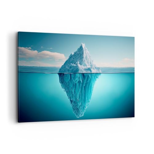 Bilder auf Leinwand 100x70cm Leinwandbild Eisberg Wasser Gletscher Groß Wanddeko Bild Schlafzimmer Küche Deko Wandbilder Dekoration Wohnzimmer Wall Decor Canvas Wand Kunstdruck Art AA100x70-5733 von ARTTOR