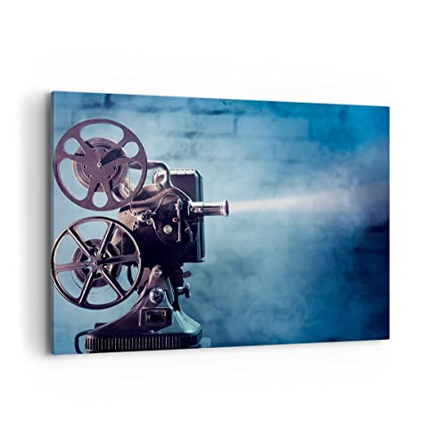 Bilder auf Leinwand 100x70cm Leinwandbild Film projektor gedächtnis geschichte Groß Wanddeko Bild Schlafzimmer Deko Wandbilder Dekoration Wohnzimmer Wall Decor Canvas Wand Kunstdruck Art AA100x70-2671 von ARTTOR