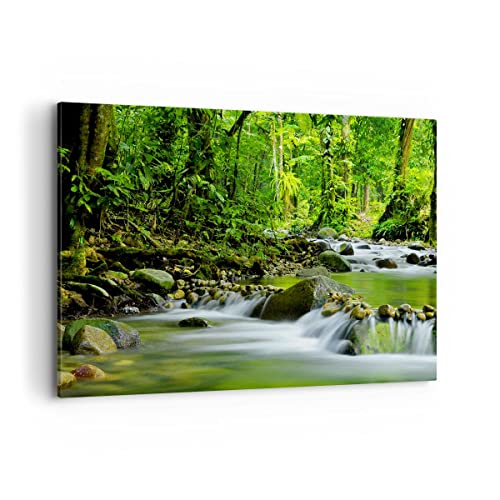 Bilder auf Leinwand 100x70cm Leinwandbild mit Rahmen Stream Wald Natur Groß Wanddeko Bild Schlafzimmer Küche Deko Wandbilder Dekoration Wohnzimmer Wall Decor Canvas Wand Kunstdruck Art AA100x70-0174 Bilder auf Leinwand 100x70cm Leinwandbild mit Rahmen Stream Wald Natur Groß Wanddeko Bild Schlafzimmer Küche Deko Wandbilder Dekoration Wohnzimmer Wall Decor Canvas Wand Kunstdruck Art AA100x70-0174 von ARTTOR