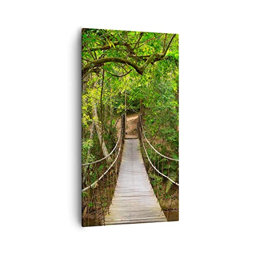 Bilder auf Leinwand 55x100cm Leinwandbild mit Rahmen Fußgängerbrücke Wald Abenteuer Groß Wanddeko Bild Schlafzimmer Küche Deko Wandbilder Dekoration Wohnzimmer Canvas Wand Kunstdruck Art PA55x100-2678 Bilder auf Leinwand 55x100cm Leinwandbild mit Rahmen Fußgängerbrücke Wald Abenteuer Groß Wanddeko Bild Schlafzimmer Küche Deko Wandbilder Dekoration Wohnzimmer Canvas Wand Kunstdruck Art PA55x100-2678 von ARTTOR