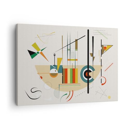 Bilder auf Leinwand Abstraktion Stück Formen Leinwandbild 70x50cm Wandbilder Dekoration Wohnzimmer Schlafzimmer Küche Deko Klein Wanddeko Bild Wand Kunstdruck Art Wall Decor Canvas AA70x50-5277 von ARTTOR