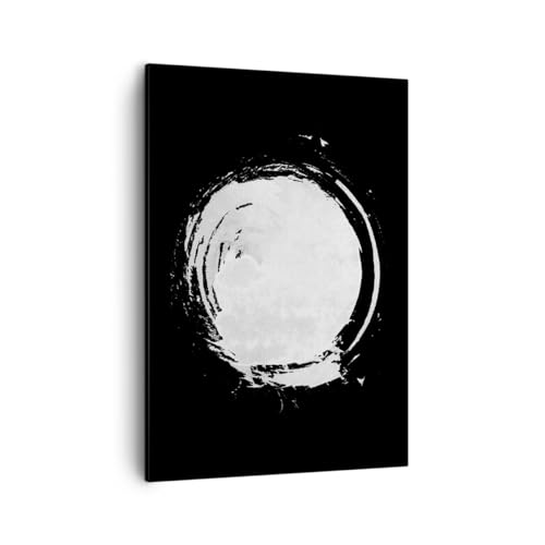 Bilder auf Leinwand Rad Planet Mond Leinwandbild mit Rahmen 50x70cm Wandbilder Dekoration Wohnzimmer Schlafzimmer Küche Deko Groß Wanddeko Bild Wand Kunstdruck Art Wall Decor Canvas PA50x70-5393 von ARTTOR