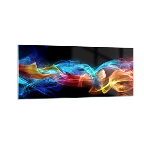 Panorama Bilder auf Glas 100x40cm Glasbild Abstrakt luft bunt figur Groß Wanddeko Bild im Glas Schlafzimmer Küche Wandbilder Dekoration Wohnzimmer Modern Wall Decor Wand Kunstdruck Art GAB100x40-2171 von ARTTOR