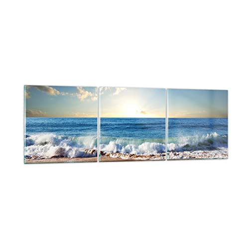 Mehrteilige Bilder auf Glas Meer Ufer Wasser Glasbild 90x30cm Wandbilder Dekoration Wohnzimmer Schlafzimmer Küche Set 3 teilige Klein Wanddeko Bild im Glas Wand Kunstdruck Art Modern GCA90x30-3551 Mehrteilige Bilder auf Glas Meer Ufer Wasser Glasbild 90x30cm Wandbilder Dekoration Wohnzimmer Schlafzimmer Küche Set 3 teilige Klein Wanddeko Bild im Glas Wand Kunstdruck Art Modern GCA90x30-3551 von ARTTOR
