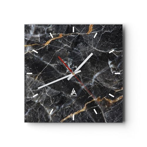 Modern Wanduhr Marmor Stein Schwarz 30x30cm Quadrat Klein Wand Uhr Glas Analog Zimmeruhren Küche Büro Wohnzimmer Glasuhr Wall Clock Dekoration Design Wanddekoration Küchenuhr C3AC30x30-4899 Modern Wanduhr Marmor Stein Schwarz 30x30cm Quadrat Klein Wand Uhr Glas Analog Zimmeruhren Küche Büro Wohnzimmer Glasuhr Wall Clock Dekoration Design Wanddekoration Küchenuhr C3AC30x30-4899 von ARTTOR