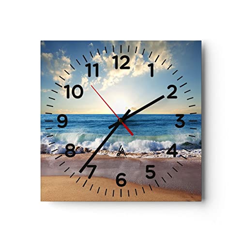 Modern Wanduhr Meer Ufer Wasser 30x30cm Quadrat Klein Wand Uhr Glas Analog Zimmeruhren Küche Büro Wohnzimmer Glasuhr Wall Clock Dekoration Design Wanddekoration Küchenuhr C4AC30x30-3551 Modern Wanduhr Meer Ufer Wasser 30x30cm Quadrat Klein Wand Uhr Glas Analog Zimmeruhren Küche Büro Wohnzimmer Glasuhr Wall Clock Dekoration Design Wanddekoration Küchenuhr C4AC30x30-3551 von ARTTOR