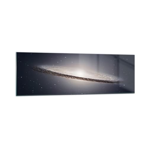 Panorama Bilder auf Glas 160x50cm Glasbild Galaxis Kosmos Universum Groß XXL Wanddeko Bild im Glas Schlafzimmer Küche Wandbilder Dekoration Wohnzimmer Modern Wand Kunstdruck Art GAB160x50-5263 von ARTTOR