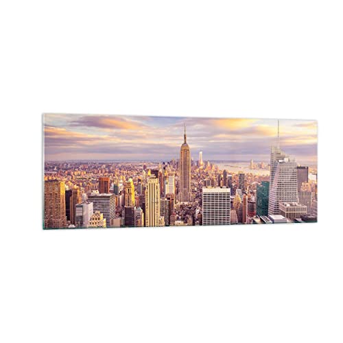 Panorama Bilder auf Glas New York Stadt Glasbild 140x50cm Wandbilder Dekoration Wohnzimmer Schlafzimmer Küche Groß XXL Wanddeko Bild im Glas Wand Kunstdruck Art Modern Wall Decor GAB140x50-3638 Panorama Bilder auf Glas New York Stadt Glasbild 140x50cm Wandbilder Dekoration Wohnzimmer Schlafzimmer Küche Groß XXL Wanddeko Bild im Glas Wand Kunstdruck Art Modern Wall Decor GAB140x50-3638 von ARTTOR