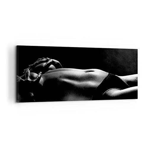 Panorama Bilder auf Leinwand 100x40cm Leinwandbild Anatomie Frau nackt Groß Wanddeko Bild Schlafzimmer Küche Wandbilder Dekoration Wohnzimmer Wall Decor Canvas Wand Kunstdruck Art AB100x40-1362 von ARTTOR