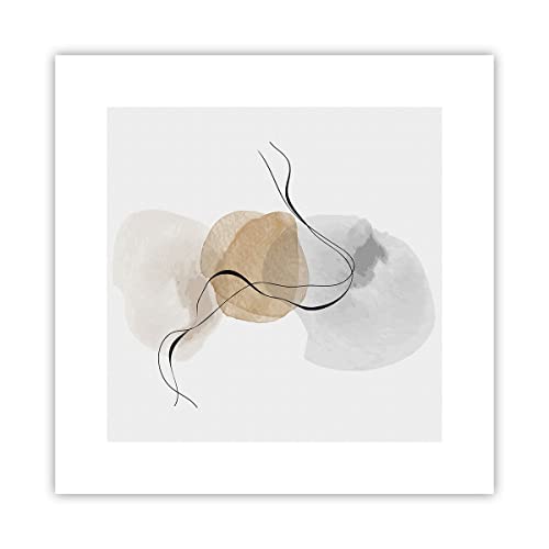 Wandposter Art Prints 30x30cm Poster ohne Rahmen Abstrakt minimalistisch Aquarell Küche Wanddeko Bild Wand Kunstdruck Deko Wandbilder Dekoration Wohnzimmer Schlafzimmer Modern Wall Art P2XAC30x30-4827 von ARTTOR