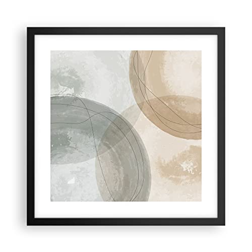 Poster Schwarzrahmen Aquarell Räder Pastell Deko 40x40cm Wandposter Art Prints Wandbilder Dekoration Wohnzimmer Schlafzimmer Küche Wanddeko Bild Wand Kunstdruck Modern Wall Art Decor P2BAC40x40-4842 von ARTTOR