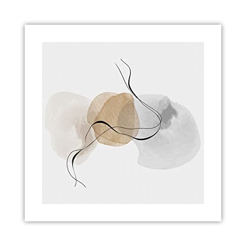 Poster ohne Rahmen Abstrakt minimalistisch Aquarell Deko 40x40cm Wandposter Art Prints Wandbilder Dekoration Wohnzimmer Schlafzimmer Küche Wanddeko Bild Wand Kunstdruck Modern Wall Art P2XAC40x40-4827 von ARTTOR