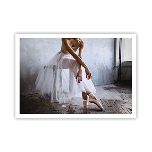 Poster ohne Rahmen Deko 100x70cm Ballerina Ballett Studio Wandposter Art Prints Wanddeko Bild Wand Kunstdruck Wandbilder Dekoration Wohnzimmer Schlafzimmer Küche Modern Wall Art Decor P2XAA100x70-4970 von ARTTOR