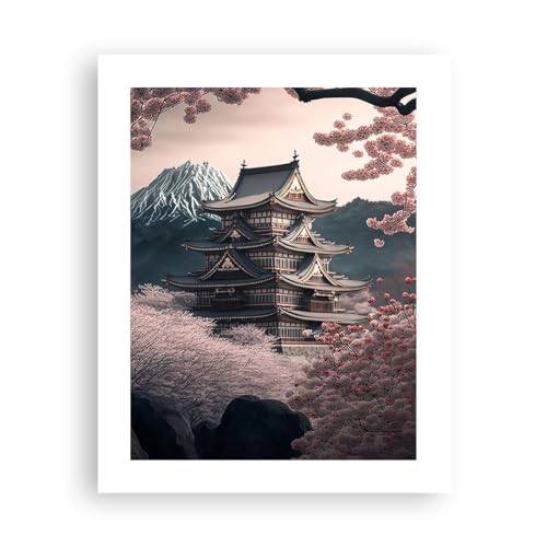 Poster ohne Rahmen Deko 40x50cm Asien Japan Japanische Kirsche Wandposter Art Prints Wanddeko Bild Wand Kunstdruck Wandbilder Dekoration Wohnzimmer Schlafzimmer Küche Modern Wall Art P2XPA40x50-5734 von ARTTOR