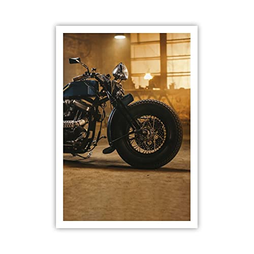 Poster ohne Rahmen Deko 70x100cm Harley-Davidson Motorrad Motor Wandposter Art Prints Wanddeko Bild Wand Kunstdruck Wandbilder Dekoration Wohnzimmer Schlafzimmer Küche Modern Wall Art P2XPA70x100-4233 von ARTTOR