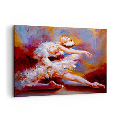 Wandbilder Dekoration Wohnzimmer Balletttänzer tanzen Bilder auf Leinwand 120x80cm Leinwandbild Schlafzimmer Küche Deko Wand Kunstdruck Art Groß XXL Wanddeko Bild Wall Decor Canvas AA120x80-3463 von ARTTOR