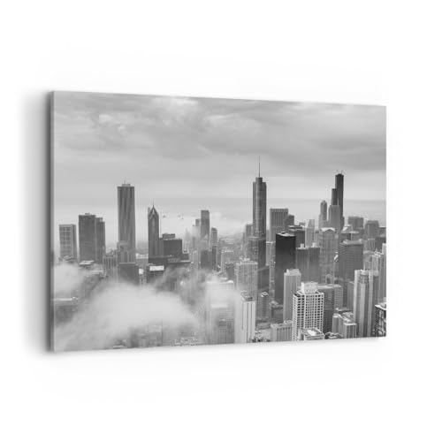 Wandbilder Dekoration Wohnzimmer Die Architektur Stadt Vereinigte Staaten Bilder auf Leinwand 120x80cm Leinwandbild Schlafzimmer Deko Wand Kunstdruck Art Groß XXL Wanddeko Bild Canvas AA120x80-5291 von ARTTOR