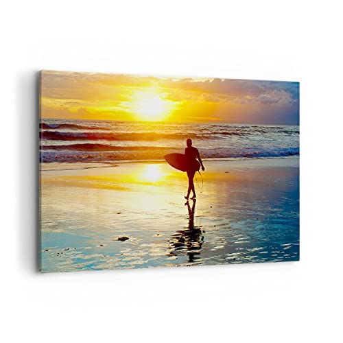 Wandbilder Dekoration Wohnzimmer Surfer sonnenuntergang ozean brett Bilder auf Leinwand 120x80cm Leinwandbild Schlafzimmer Deko Wand Kunstdruck Art Groß XXL Wanddeko Bild Decor Canvas AA120x80-2792 Wandbilder Dekoration Wohnzimmer Surfer sonnenuntergang ozean brett Bilder auf Leinwand 120x80cm Leinwandbild Schlafzimmer Deko Wand Kunstdruck Art Groß XXL Wanddeko Bild Decor Canvas AA120x80-2792 von ARTTOR