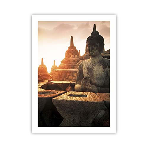 Wandposter Art Prints 50x70cm Poster ohne Rahmen Buddha Glaube Asien Küche Wanddeko Bild Wand Kunstdruck Deko Wandbilder Dekoration Wohnzimmer Schlafzimmer Modern Wall Art Decor - P2XPA50x70-4026 von ARTTOR