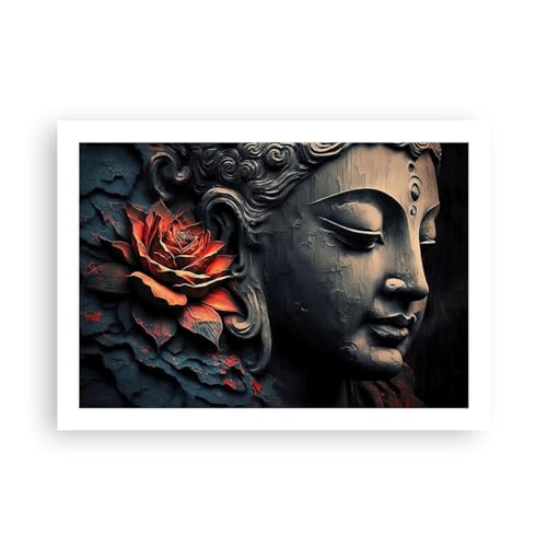 Wandposter Art Prints 70x50cm Poster ohne Rahmen Buddha Indien Meditation Küche Wanddeko Bild Wand Kunstdruck Deko Wandbilder Dekoration Wohnzimmer Schlafzimmer Modern Wall Art Decor P2XAA70x50-5790 von ARTTOR