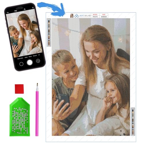 ARTULIO 5D Diamond Painting Eigenes Foto - 40x30 cm – Diamond Painting Selbst Erstellen von ARTULIO