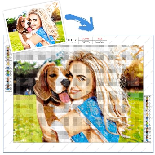 ARTULIO 5D Diamond Painting Eigenes Foto - 40x30 cm – Diamond Painting Selbst Erstellen von ARTULIO