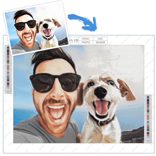 ARTULIO 5D Diamond Painting Eigenes Foto - 40x30 cm – Diamond Painting Selbst Erstellen von ARTULIO