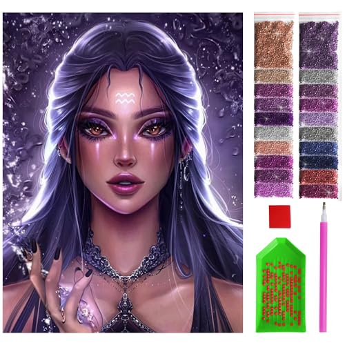 ARTULIO Diamond Painting Set – Magische Frau in Violett - 30x40 cm – 5D Diamant Painting Bilder DIY, Diamond Painting Erwachsene ARTULIO Diamond Painting Set – Magische Frau in Violett - 30x40 cm – 5D Diamant Painting Bilder DIY, Diamond Painting Erwachsene von ARTULIO