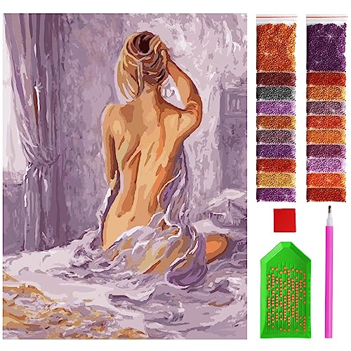 ARTULIO Diamond Painting Set Die Frau im Schlafzimmer – 5D Diamant Painting Bilder 30x40 cm mit Diamond Painting Zubehör für Kinder und Erwachsene - Crystal Art - Wand Deko von ARTULIO