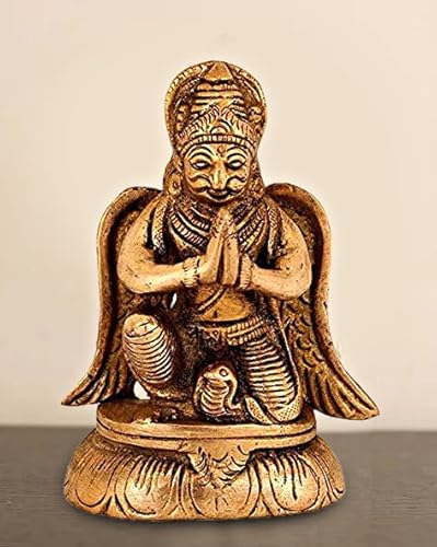 ARTVARKO Messing Garuda Idol Statue Vishnus Fahrzeug Adler Höhe 8,9 cm von ARTVARKO