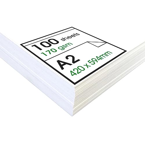 Artway Enviro - Recyceltes A2-Kartuschenpapier zum Zeichnen - Ideal für Trockenkunst Anwendungen - 170gsm – A2 (100 Blätter) von ARTWAY