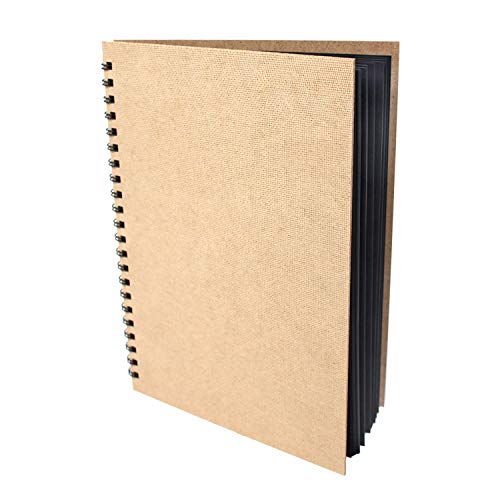 Artway Enviro - Skizzenbuch mit Spiralbindung - 100 % Recycling - Schwarzes Papier/Karton - A4 Hochformat - 30 Blatt mit 270 g/m², Schwarz Artway Enviro - Skizzenbuch mit Spiralbindung - 100 % Recycling - Schwarzes Papier/Karton - A4 Hochformat - 30 Blatt mit 270 g/m², Schwarz von ARTWAY