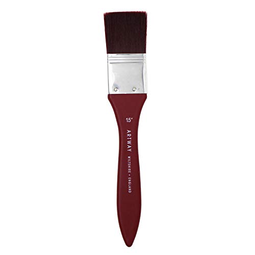 Artway - Flacher Malpinsel - Kastanienrot - 3,8 cm (1,5“) von ARTWAY