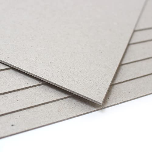 Artway Graukarton 1500 Mikron / 1,5 mm dick (945 g/m²) - 20 Blatt - A2 (420 x 594 mm), grau von ARTWAY