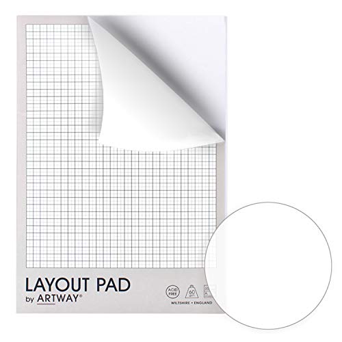 Artway - Skizzenblock mit Raster - 60 g/m² - 35 Blatt - A4, durchsichtig Artway - Skizzenblock mit Raster - 60 g/m² - 35 Blatt - A4, durchsichtig von ARTWAY