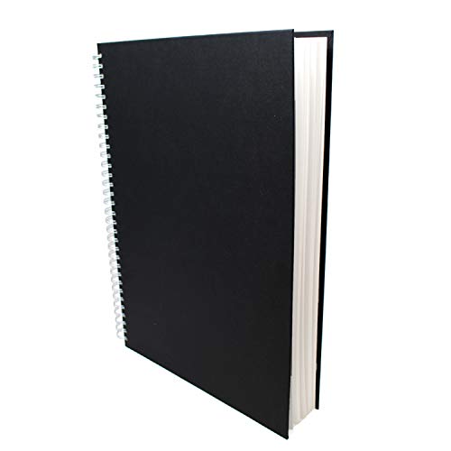 Artway Studio - Spiralgebundenes A3-Skizzenbuch - Hochformat - 96 Seiten/48 Blätter aus 170 gsm Papier - Schwarzes Skizzenbuch mit festem Einband, Weiß Artway Studio - Spiralgebundenes A3-Skizzenbuch - Hochformat - 96 Seiten/48 Blätter aus 170 gsm Papier - Schwarzes Skizzenbuch mit festem Einband, Weiß von ARTWAY