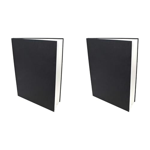 Artway Studio - Skizzenbuch mit festem Einband - säurefreies Papier - Hardcover - Hochformat - 48 Blatt mit 170 g/m² - A4 Hochformat - 297 x 210 mm (Packung mit 2) von ARTWAY