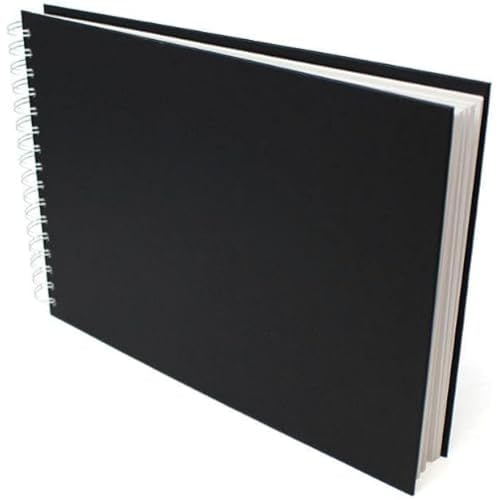 Artway Studio - Spiralgebundenes A3 Skizzenbuch - Querformat - 96 Seiten/48 Blätter aus 170 gsm Papier - Schwarzes Skizzenbuch mit festem Einband, Schwarz Artway Studio - Spiralgebundenes A3 Skizzenbuch - Querformat - 96 Seiten/48 Blätter aus 170 gsm Papier - Schwarzes Skizzenbuch mit festem Einband, Schwarz von ARTWAY
