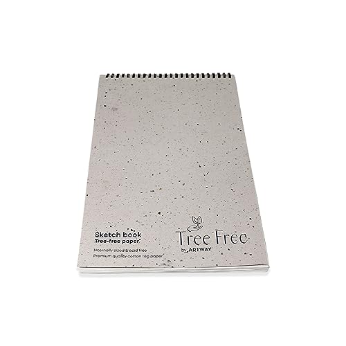 Artway Tree Free Skizzenbuch, Baumwolle, A4, 250 g/m², 20 Blatt/40 Seiten von ARTWAY