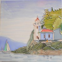 Leuchtturm Handbemalte Keramik Kunstfliese 6 X Zoll Mit Staffeleirückseite Leuchtturm Handbemalte Keramik Kunstfliese 6 X Zoll Mit Staffeleirückseite von ARTWORKSONTILE