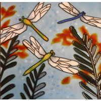 Libelle Handbemalte Keramikkunstfliese 6 X Zoll Mit Staffeleirückseite von ARTWORKSONTILE